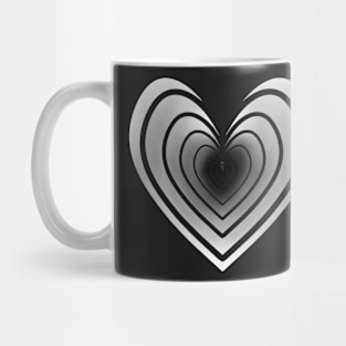 Rosy Heart (B&W 2) Mug